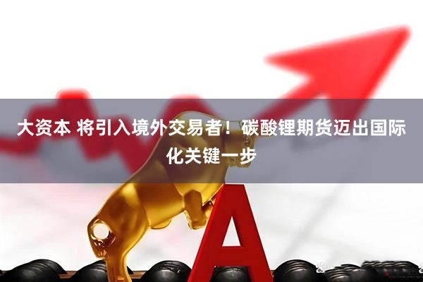 大资本 将引入境外交易者！碳酸锂期货迈出国际化关键一步